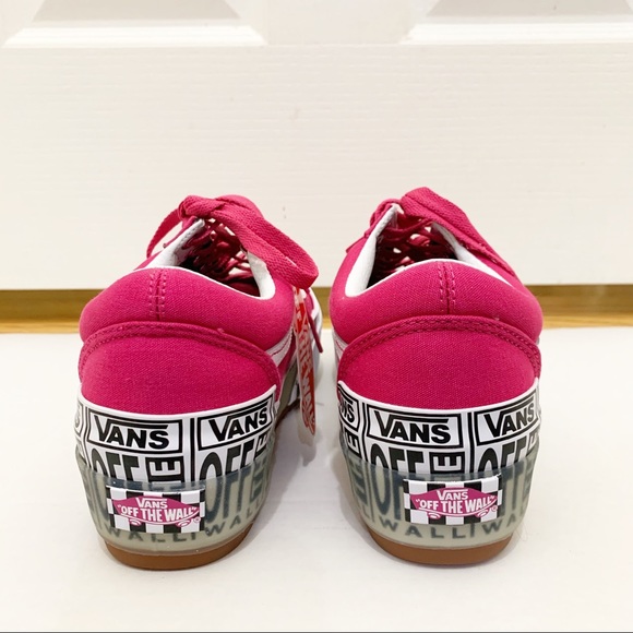 Vans Pink and White Platform Shoes - Picture 4 of 9